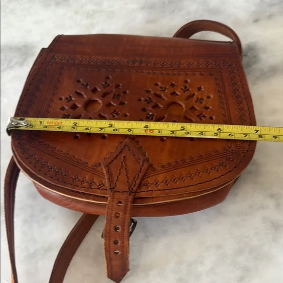 Brown Leather Crossbody Bag - Picture 6 of 7